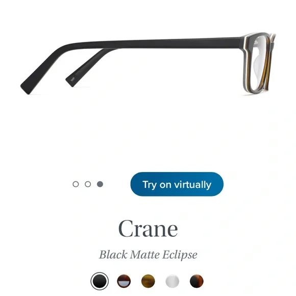 Warby Parker Crane Frames in Black Matte Eclipse - Picture 4 of 4